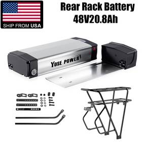 Jinggang1001 Yose Power 48v 20ah Lithium Li-ion Ebike Battery Rear Rack Electric Bike For 1500w