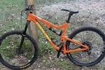 Santa Cruz Orange Full Suspension 29" Mountain Bike, Maxxis Tires, Race Face Bar. Fixed Price $1724.50.