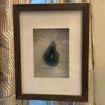 Framed & Matted Green Agate Heavy Shadow Box Wall Hanging 13.75 X10.5 X1.75. Fixed Price $34.99.