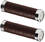 Slender Leather Grips - Brooks Brown, 130/130MM. Fixed Price $100.00.