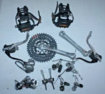 Shimano Alivio Altus Groupset FC-MC12 RD-MC14 Diacompe Levers Pedals Mtb. Fixed Price $64.61.