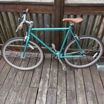 Fyxation Pixel Fixd Gear Bicycle 54CM 700X28C Tires -peacock/malachite Green New. Fixed Price $295.00.