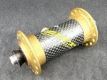 Vintage Zipp Ballistic Gold & Carbon Front Road Bike Hub 32H Qr 100MM 1990'S. Fixed Price $59.99.