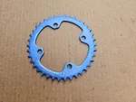 Motsuv 38T Narrow Wide Mountain Bike Chainring Blue 104MM Bcd Arm. Fixed Price $12.00.