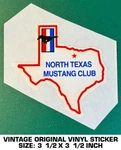 North Texas Mustang Club - Vintage Original Vinyl Decal Sticker 90'S. Fixed Price $9.42.