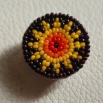 Vintage Beaded Button Cover Sunflower Accessory Decorative Fancy Church Nice. Fixed Price $9.99.