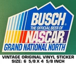 Busch Grand National North - Nascar Vintage Original Decal Sticker. Fixed Price $9.42.