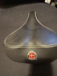 Schwinn Soft Foam Padded Standard Width Sport Bike Seat Forward Position. Fixed Price $20.00.