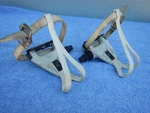 Exage Sport Road Bike Pedals Platform With Toe Clips, Straps Shimano White. Fixed Price $59.99.