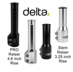 Delta Bike Stem Raiser Alloy 1-1/8" Black Or Silver Height 3.25 4.6 In. Pro. Fixed Price $34.50.