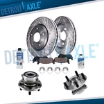 Front Drilled Rotors Brake Pads + Wheel Hub Bearings For 2015-2017 Honda Odyssey. Fixed Price $247.37.