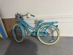 Huffy Teal Holbrook 26 In. Women Cruiser Bike With Basket, Rack, & Cup Holder. Fixed Price $150.00.