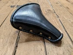Schwinn Approved Riveted Black Leather Dual Spring Saddle Bicycle Seat Runabout. Fixed Price $48.00.