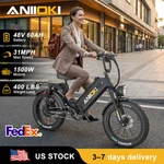 2026 New Aniioki 20" 48V 60AH Electric Bike Single Motor Fat Tire 1200W Us. Fixed Price $999.00.