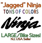 Kawasaki Large "jagged" Ninja Die Cut Vinyl Decal Big Sizes Bike Motorcycle. Fixed Price $27.99.