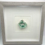 Shadowbox Mineral Wall Framed Slice Of Green Quartz? 12X12X1.75". Fixed Price $39.99.