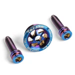 Burnt Blue Titanium Preload Cap And Bolt For Shimano Hollowtech Ii Cranksets. Fixed Price $19.95.