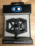 Crankbrothers Double Shot Pedals, Single Side Clipless With Platform, 9/16". Fixed Price $60.00.
