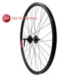 26 Inch Black Front Sta-tru TR21V/ Shimano Tubeless Disc Bike Wheel 9X100 Qr 32H. Fixed Price $65.50.