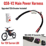 Surron QS8-V2 Main Power Cable W/ Breaker For 72V Battery Connection 6AWG Lbx. Fixed Price $129.00.