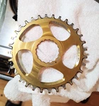 Blackspire Snaggletooth Gold Direct Mount Chainring Raceface Cinch Boost 32T. Fixed Price $70.00.