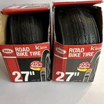 Set Of New Bell Inertia 27" X 1-1/4" Road Bike Tire With Dupont Kevlar. Fixed Price $36.97.