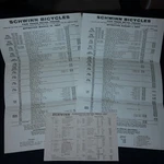 Vintage Original 1967 Schwinn Dealer Pricing Sheets Total Of 3 Bicycle Bike. Fixed Price $39.99.
