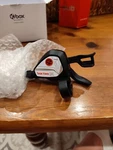 Box Two Twin Lever Shifter 7 Speed Black. Fixed Price $50.00.