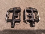 Vintage Wellgo Commuter Mountain Bike Pedals 9/16 LU-982 K79 Part Aluminum. Fixed Price $15.95.