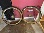 School Bmx 26 Gold Ukai Rims Wheels With Tires Sr Japan Hubs 1983 Road Bike. Fixed Price $479.99.