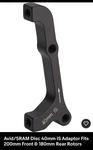 Avid/sram Disc 40MM Adaptor For 203MM Front & 180MM Rear Rotors - Usa Ship!!. Fixed Price $17.99.