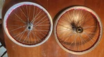 Odyssey T1000 Bmx Bike Rims Wheels Red Mid School Vintage Crupi Sealed Hubs. Fixed Price $600.00.