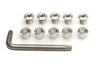 Vuelta Torx Alloy Chainring Bolt Set 8MM Double Silver. Fixed Price $10.00.