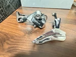 Shimano Vintage Deore Lx RD-M550 FD-M550 Front And Rear Derailleur. Fixed Price $50.00.