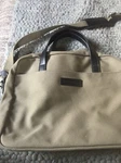 Brooks Brothers Canvas Leather Tan Shoulder Strap Office / Travel Bag Brown. Fixed Price $79.00.