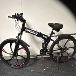 Outroad R-100 Full Suspension Mountain Bike Black Red Disc Brake Kickstand. Fixed Price $189.90.