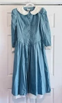 Vintage Act Blue Prairie Style Calico Dress Cottagecore Pioneer Size 9-10. Fixed Price $79.99.