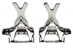 Vintage Shimano 600 Pedals Silver PD-6207 9/16" Triangle 3 Bolt. Fixed Price $28.00.