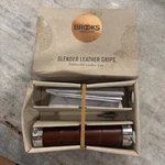 Brooks Slender Leather Bicycle Grips 130MM - Brown Open Box. Fixed Price $25.00.