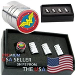 Wonder Woman Ww Logo Valve Stem Caps Tire Wheels Hero Cars. Fixed Price $45.97.