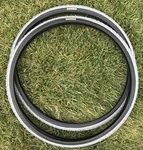 PR1MO (primo) V-trak 24" 1-3/8" TIRES(2X), Iso 37-540, Grey, Knobby Tread, New. Fixed Price $39.99.