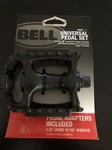 Bell Kicks 350 Universal Bicycle Pedal Set Fits 1/2"- 9/16" Black. Fixed Price $5.00.