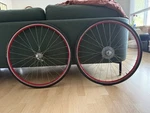 Velocity Aerohead Aluminum 28 Hole Clincher Wheelset 650C Campagnolo Hubs Qr. Fixed Price $150.00.