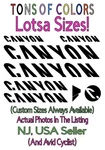 8 Pc. Canyon Bikes Die Cut Vinyl Decal Set Downtubes/forks/seat Tube/post Cyclin. Fixed Price $38.99.