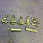 3X Antique Michelin Tire Valve Stem Caps Plus Schrader Gauge Early Vintage. Fixed Price $175.00.