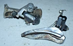 Shimano 200GS Front & Rear Derailleurs FD-M201 RD-M201 3X9 Long Reach Silver :). Fixed Price $106.06.