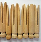 Clothespins 7 Birch Wood Pegs 3-3/4 Inch Long X 9/16" Round Vintage. Fixed Price $6.90.