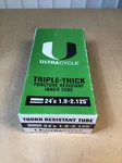 Ultracycle Triple Thick Puncture Thorn Resistant Tube 24 X 1.9-2.125 Schrader. Fixed Price $22.60.