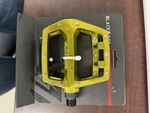 Black Ops Platform Pedals Alloy 9/16 Gold. Fixed Price $38.00.