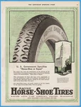 1920 Racine Auto Tire Company Wisconsin Horseshoe Car Garage Shop Decor Ad. Fixed Price $11.99.